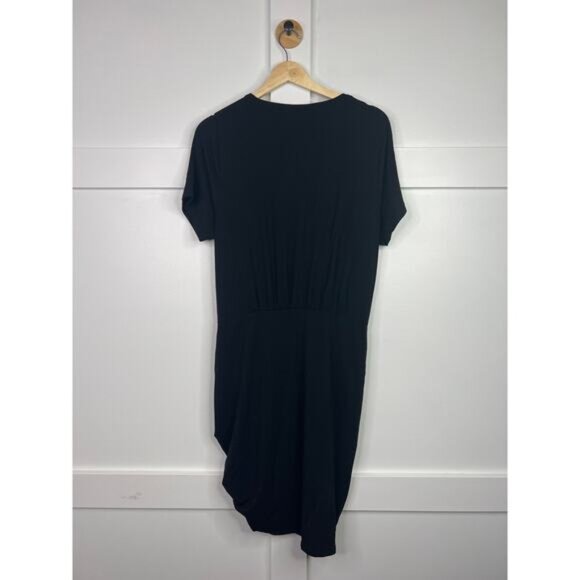 NWT Veronica Beard Hannock Ruched Short Sleeve Black Casual Mini Dress - Picture 7 of 8